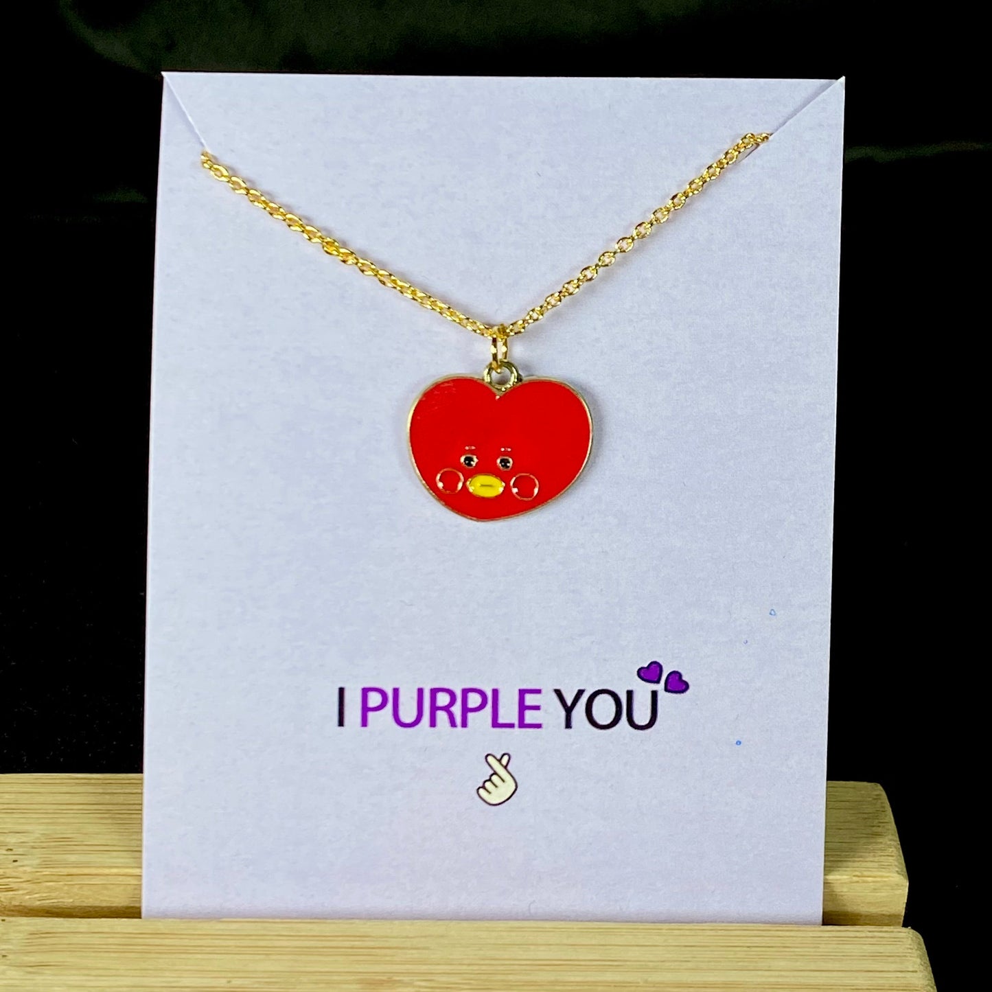 Cute Tata BTS Character Necklace (Golden) - DropShp