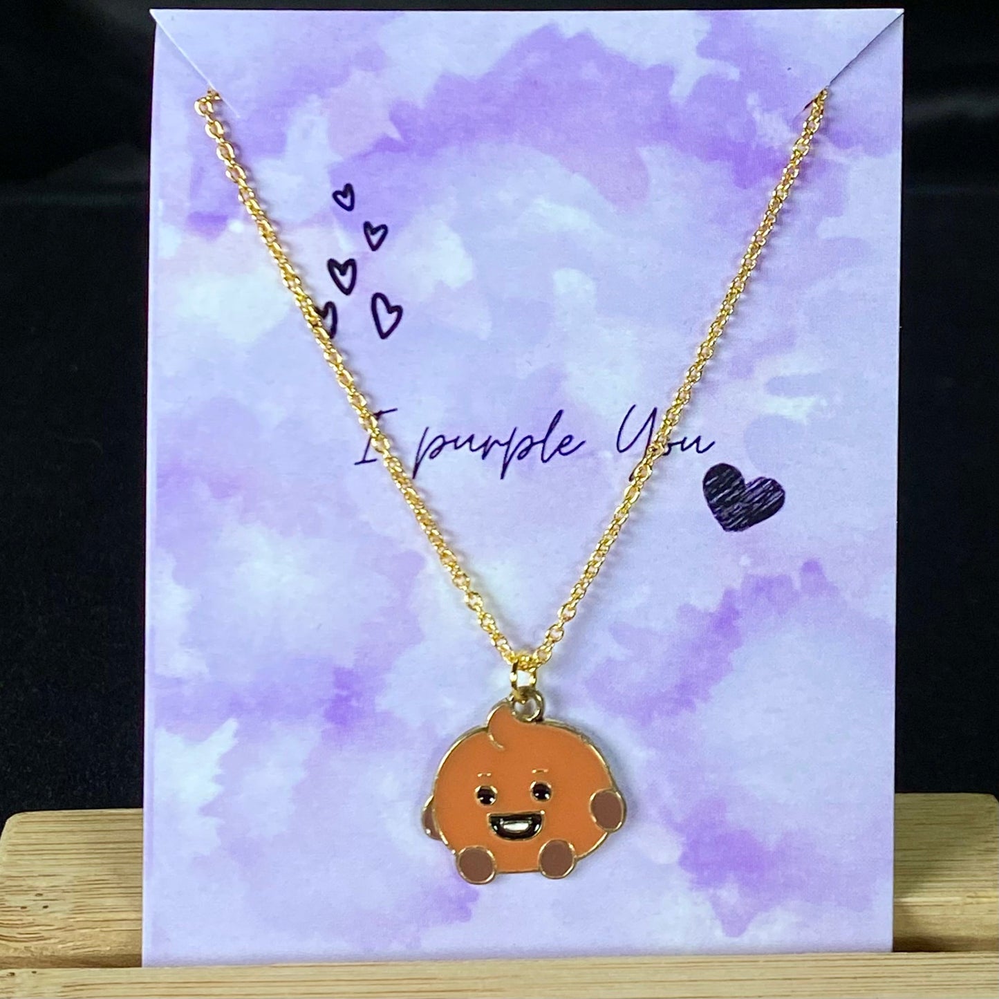 Cute Shooky BTS Character Necklace 2 (Golden) - DropShp