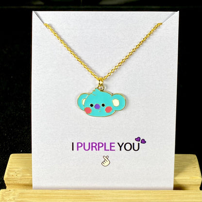 Cute Koya BTS Character Necklace (Golden) - DropShp