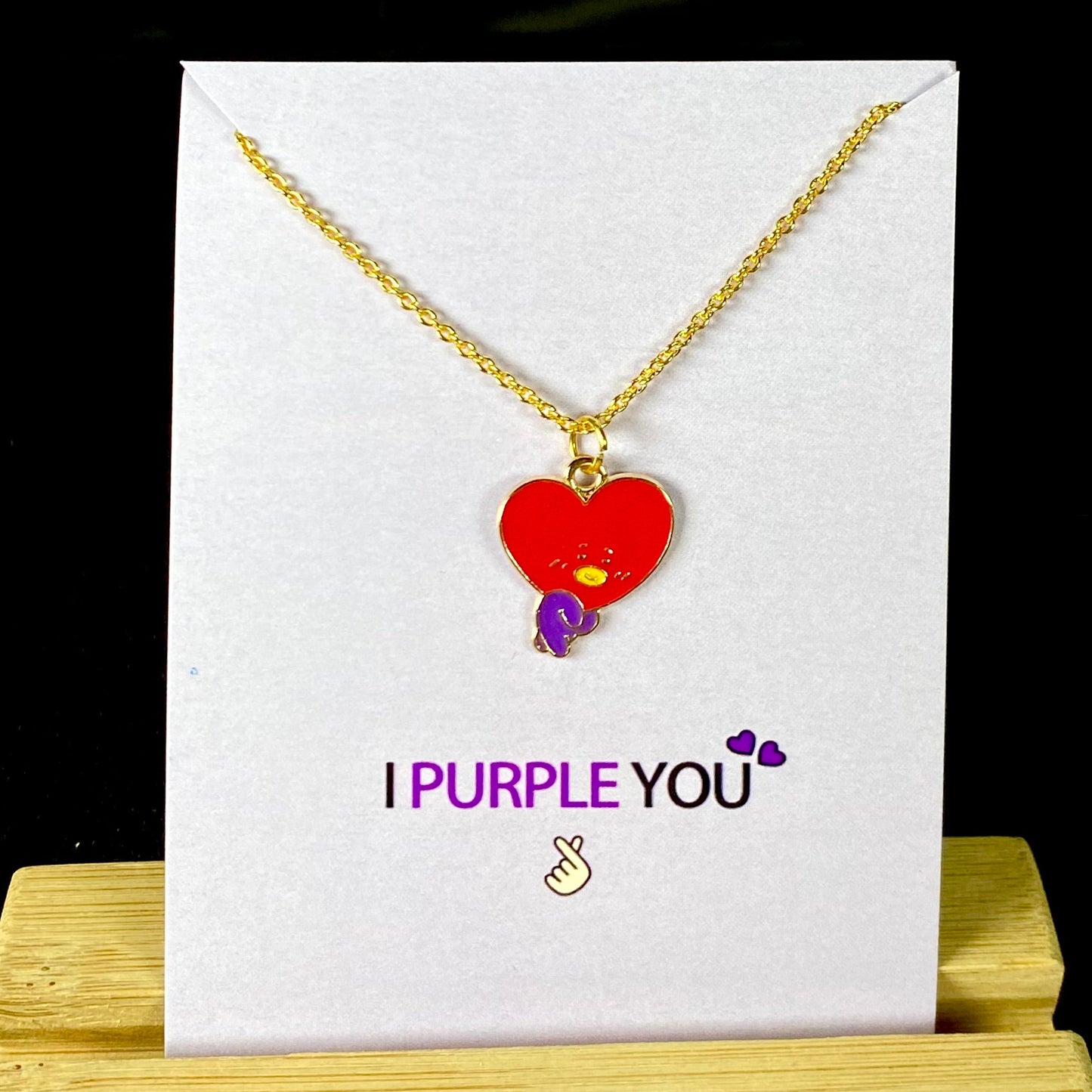Cute Tata BTS Character Necklace (Golden) - DropShp