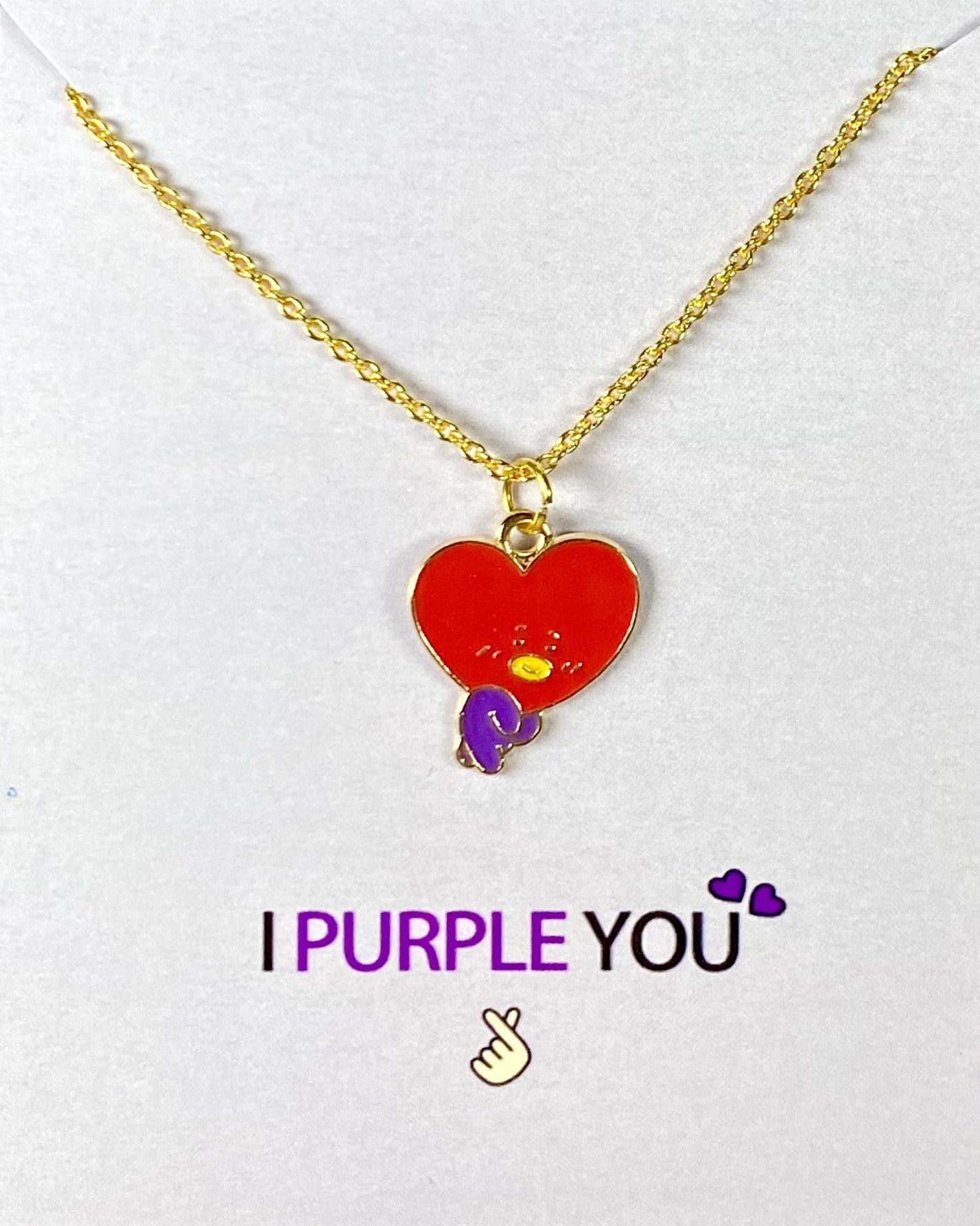 Cute Tata BTS Character Necklace (Golden) - DropShp