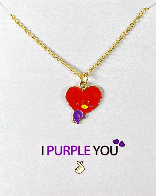 Cute Tata BTS Character Necklace (Golden) - DropShp
