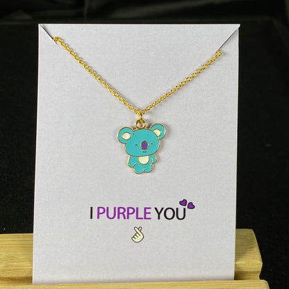 Cute Koya BTS Character Necklace (Golden) - DropShp