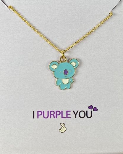 Cute Koya BTS Character Necklace (Golden) - DropShp