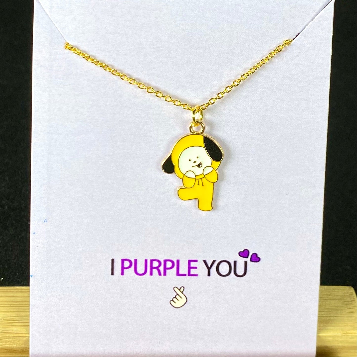 Cute Chimmy BTS Character Necklace (Golden) - DropShp