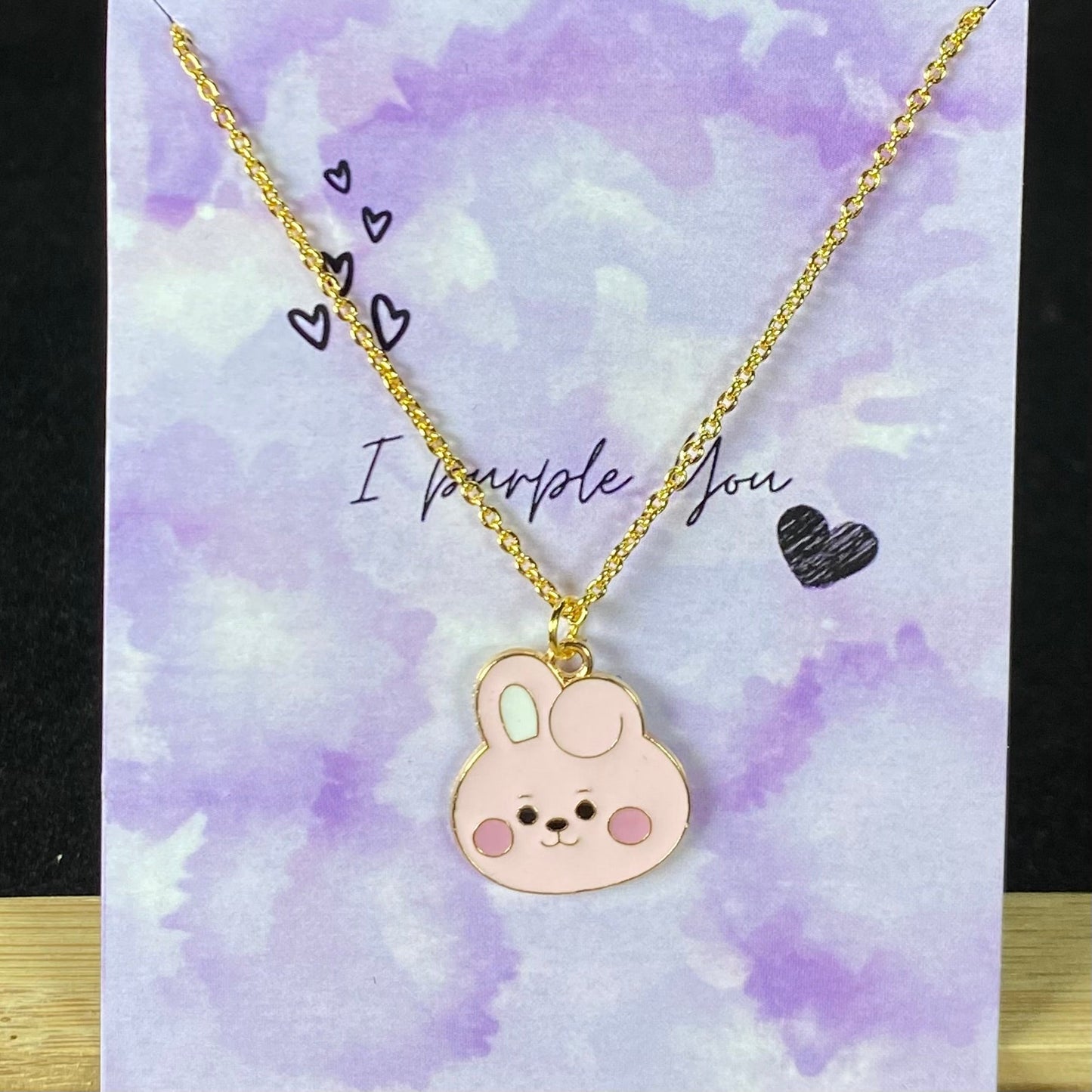 Cute BTS Cooky Character Charm Necklace  (Golden) - DropShp