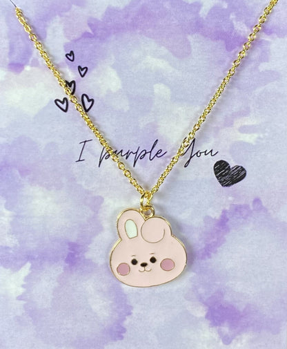 Cute BTS Cooky Character Charm Necklace  (Golden) - DropShp