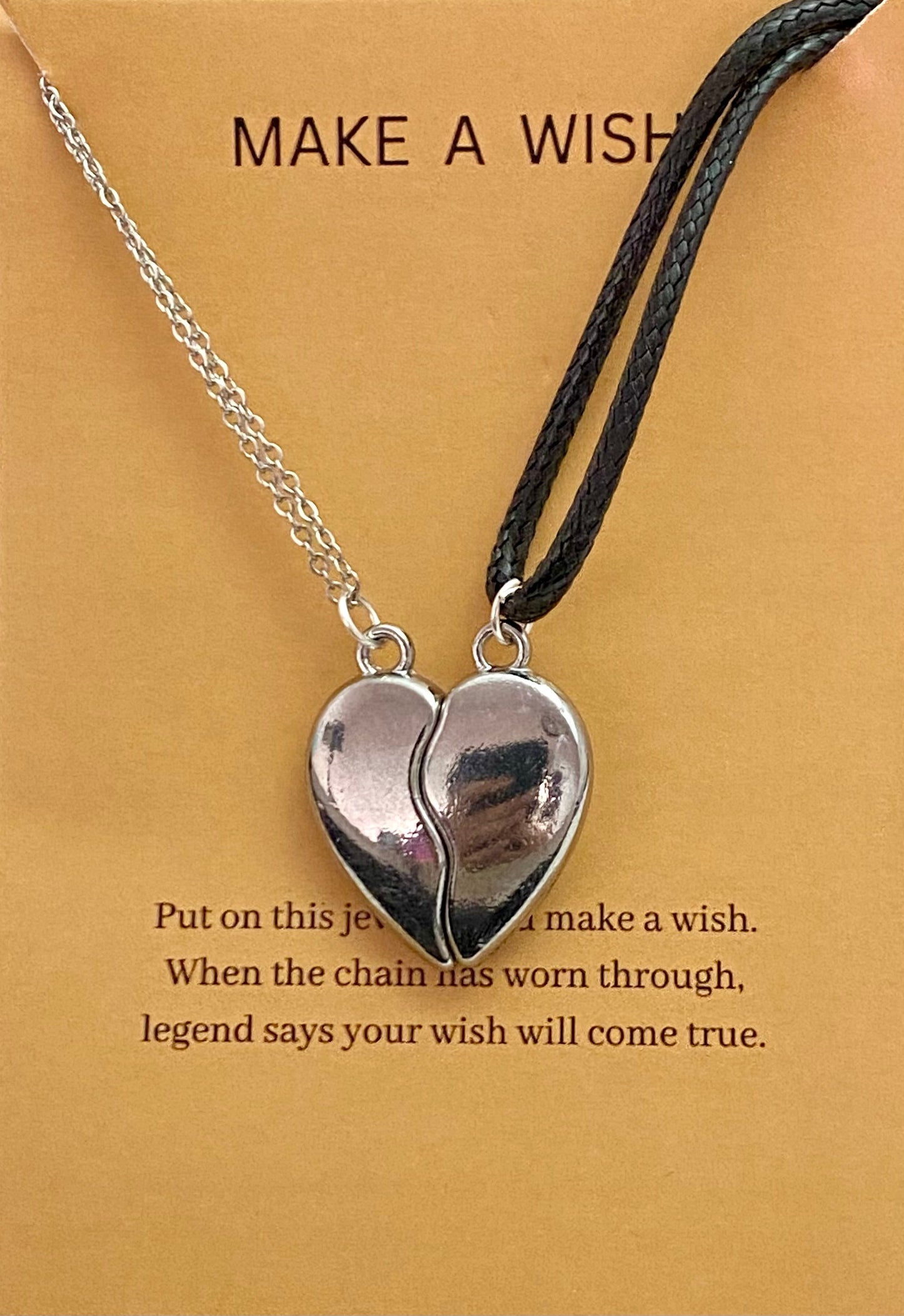 Silver Broken Heart Couple Necklace - DropShp