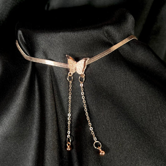 Rosegold Butterfly Charm Necklace - DropShp