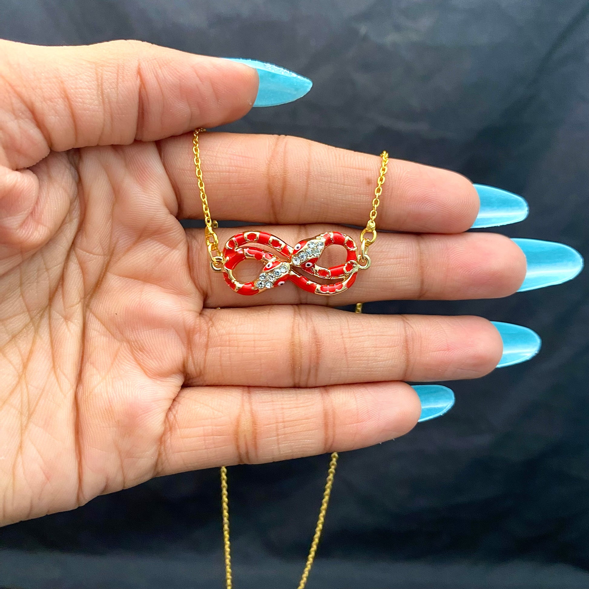 Red Infinity Evil Eye Necklace - DropShp