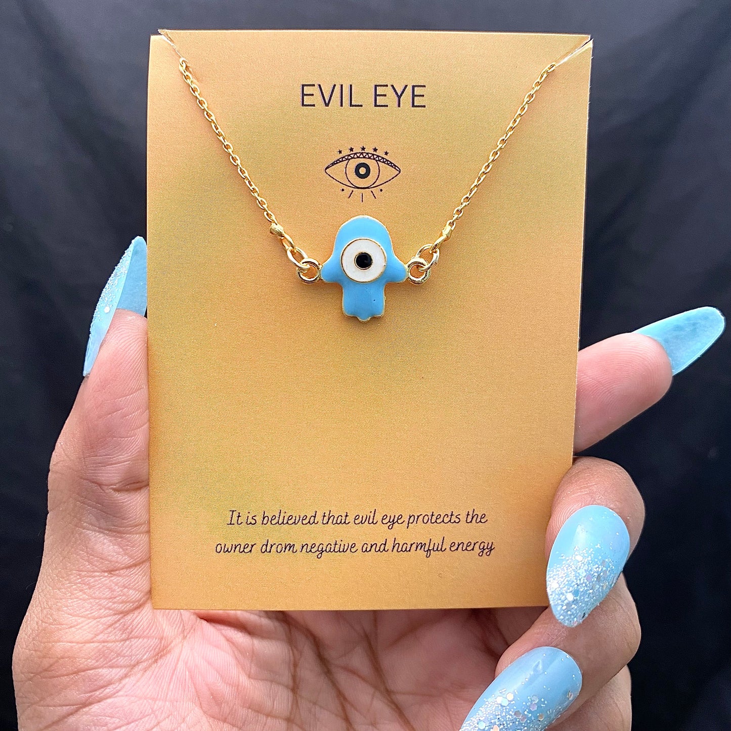 Waterproof Hamsa Hand Charm Necklace - DropShp