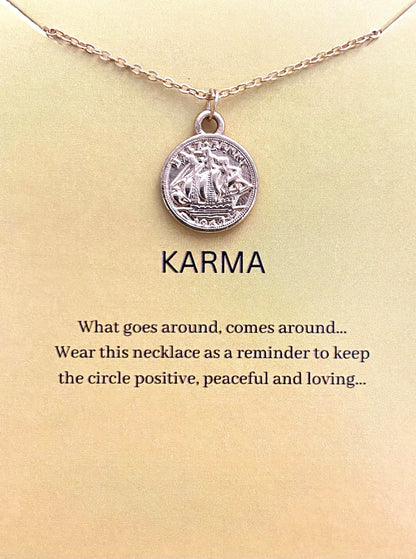 Minimal Golden Coin Card Necklace| Perfect for Dailywear - DropShp