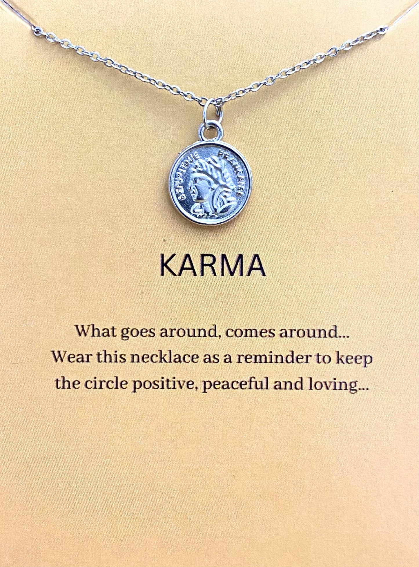 Minimal Silver Coin Card Necklace | Waterproof Chain | Perfect for Dailywear - DropShp