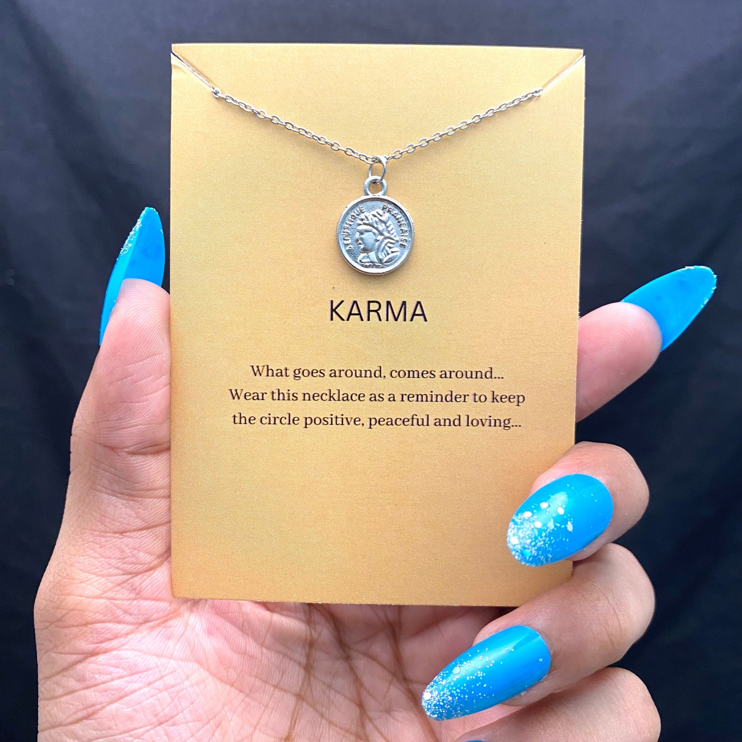 Minimal Silver Coin Card Necklace | Waterproof Chain | Perfect for Dailywear - DropShp