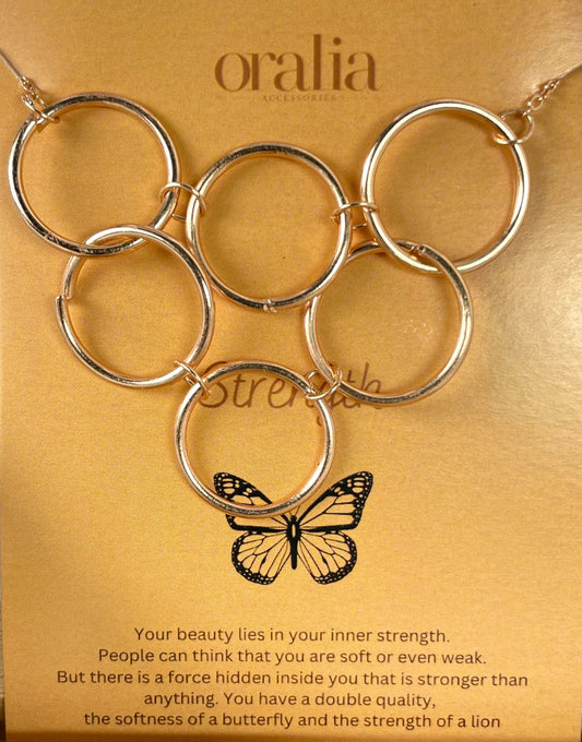 Golden Multi Rings Necklace |  Perfect for Dailywear - DropShp