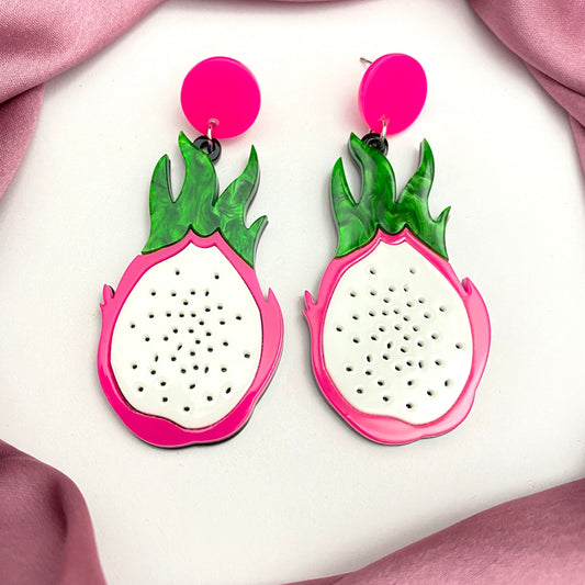 Dragon Fruit Quirky Earrings - DropShp