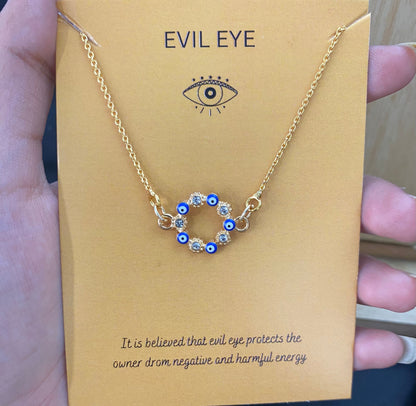 Blue Evil Eye Charm Necklace(Waterproof) - DropShp