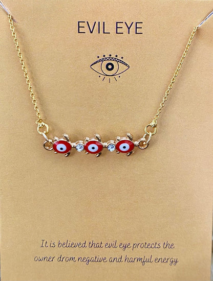 Red Tortoise Evil Eye Charm Necklace(Waterproof) - DropShp