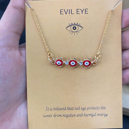 Red Tortoise Evil Eye Charm Necklace(Waterproof) - DropShp