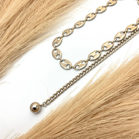 Alloy Link Chain Necklace - DropShp