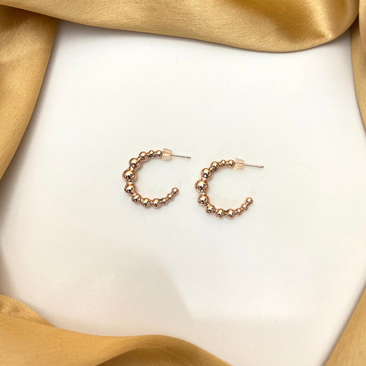 Rosegold Small Circular Earrings - DropShp