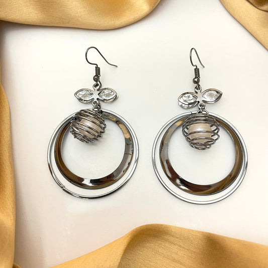 Silver Circular Hoops  Earrings - DropShp