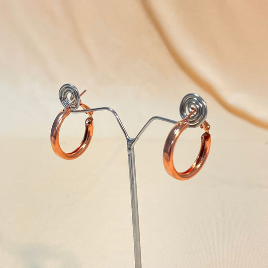Rosegold Round Shape Earrings - DropShp