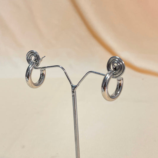 Silver Round Shape Earrings - DropShp
