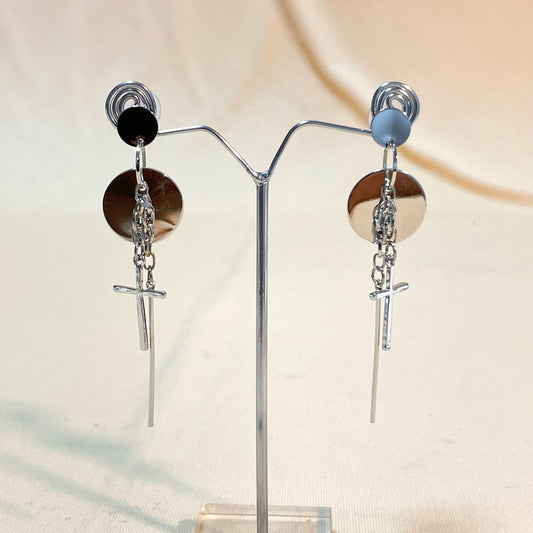 Silver Anchor Designed Earrings - DropShp