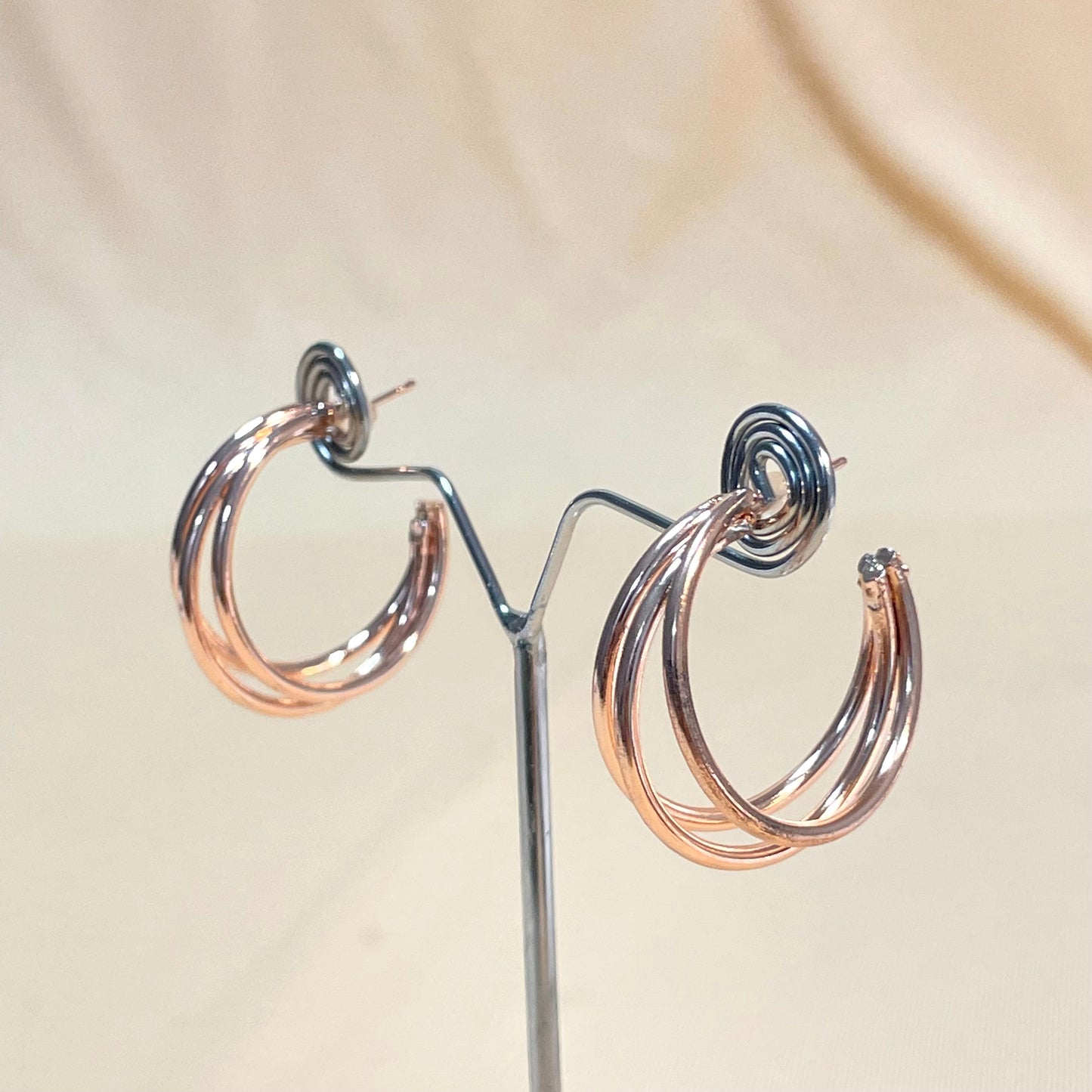 Rosegold Triple Layer Hoops - DropShp