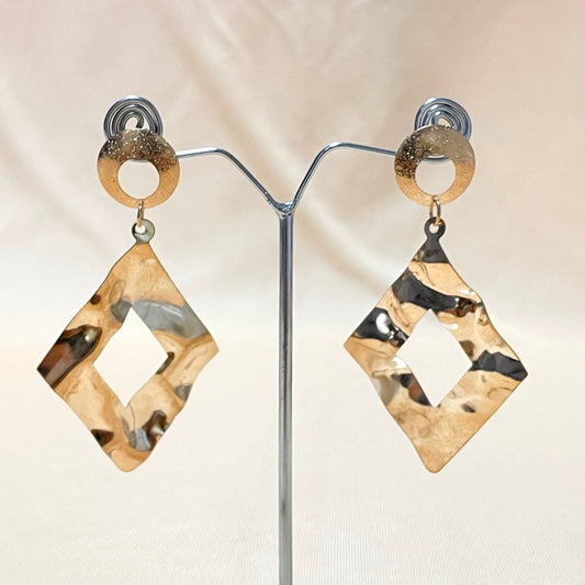 Golden Foil Drop Earrings - DropShp