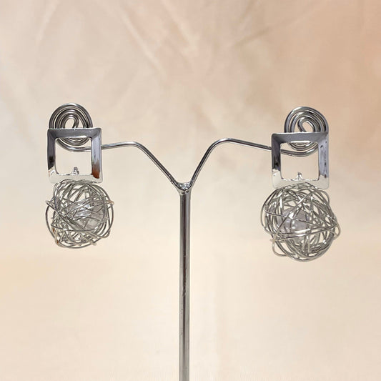 Silver Drop Pearl Earrings - DropShp