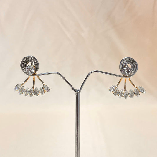 Golden Crystal Stones Earrings - DropShp