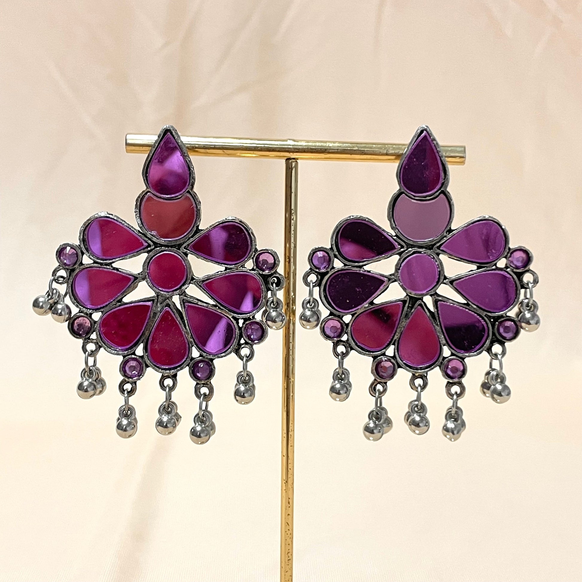 Oxidised  Colourful Jhumka - DropShp
