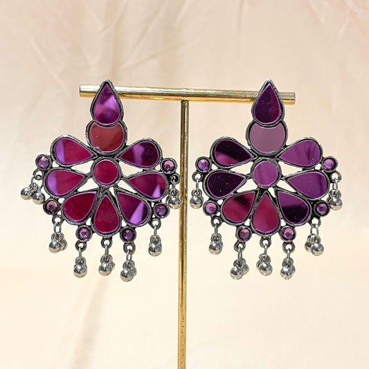 Oxidised  Colourful Jhumka - DropShp