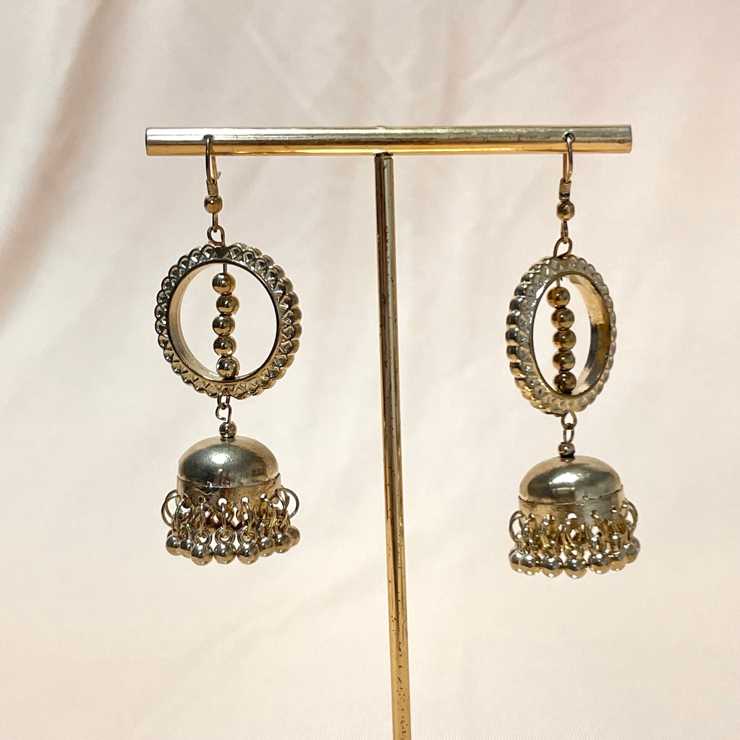 Oxidised Silver Hanging Jhumka - DropShp