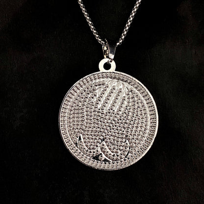 Praying Hand Iced Out Pendant Necklace With Chain - DropShp