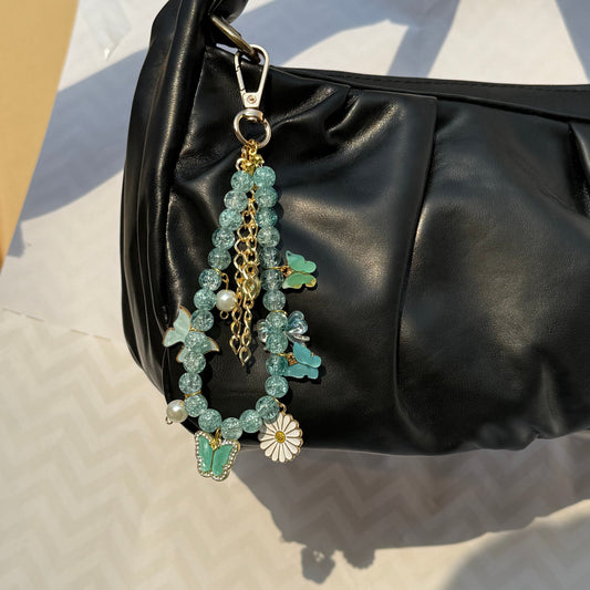 Cute Light Green Beads Charms Keychain for Women and Girls | Stylish Bag Accessories - DropShp