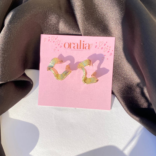 Golden Twisted Korean Earrings - DropShp