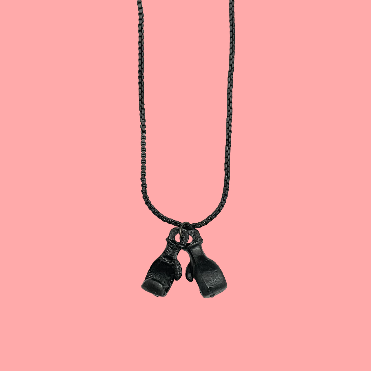 Black Men Boxing Gloves Charm Necklace For Boys - DropShp