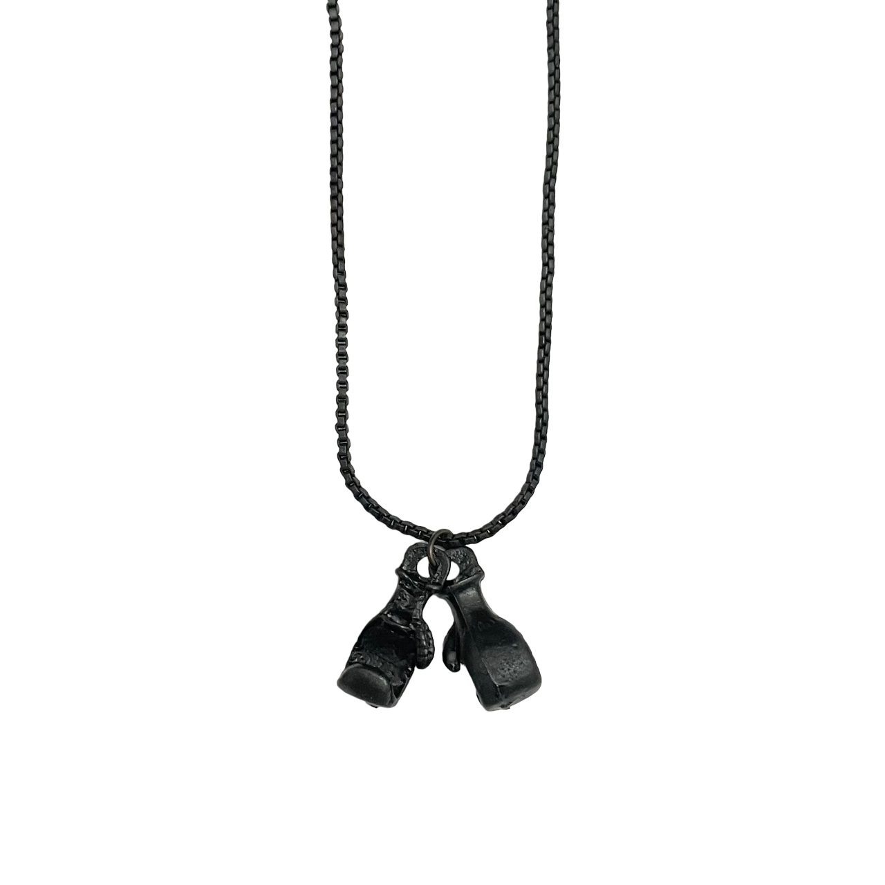 Black Men Boxing Gloves Charm Necklace For Boys - DropShp