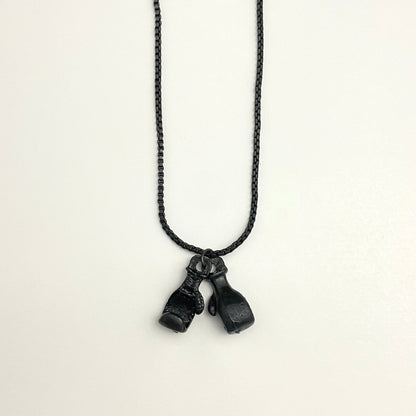 Black Men Boxing Gloves Charm Necklace For Boys - DropShp