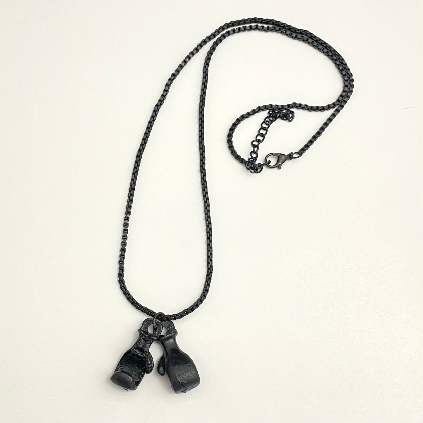 Black Men Boxing Gloves Charm Necklace For Boys - DropShp