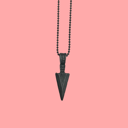 Black Arrow Charm Necklace For Boys With Ball Chain - DropShp