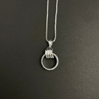Casting Creative Hand Grab Ring Pendant Necklace For Boys - DropShp