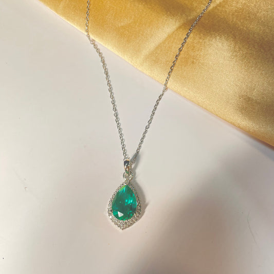 Queens Legacy Adjustable Sea Green Teardrop Antitarnish Necklace - DropShp
