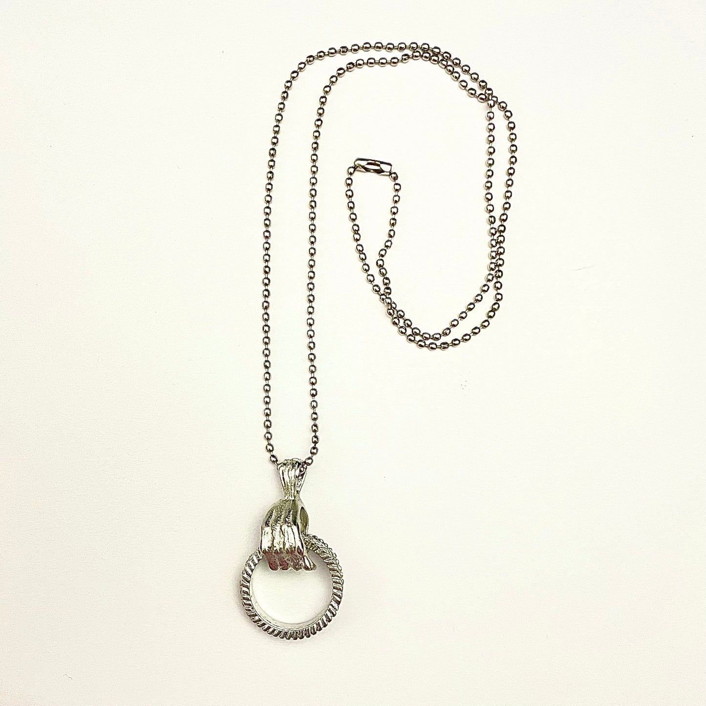 Casting Creative Hand Grab Ring Pendant Necklace For Boys With Ball Chain - DropShp