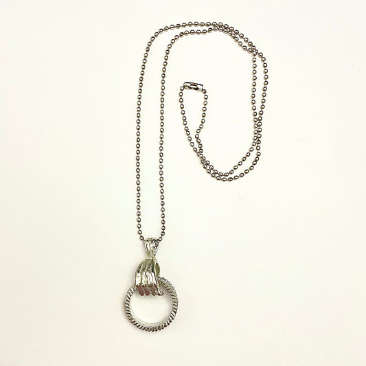 Casting Creative Hand Grab Ring Pendant Necklace For Boys With Ball Chain - DropShp