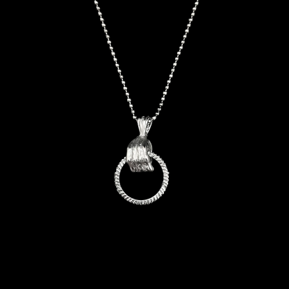Casting Creative Hand Grab Ring Pendant Necklace For Boys With Ball Chain - DropShp