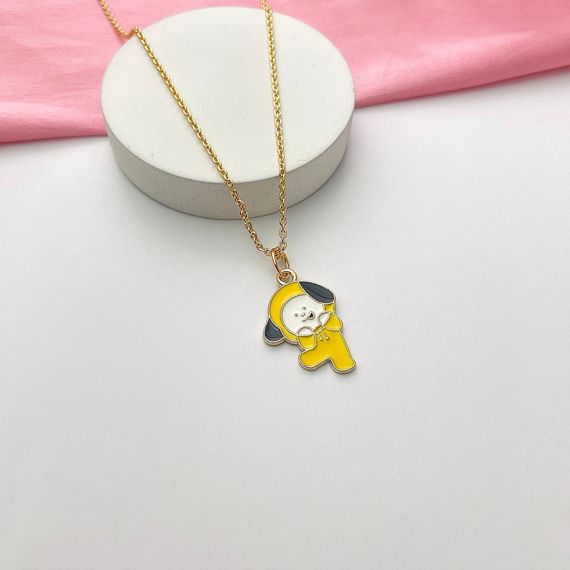 Cute Chimmy BTS Character Necklace (Golden) - DropShp